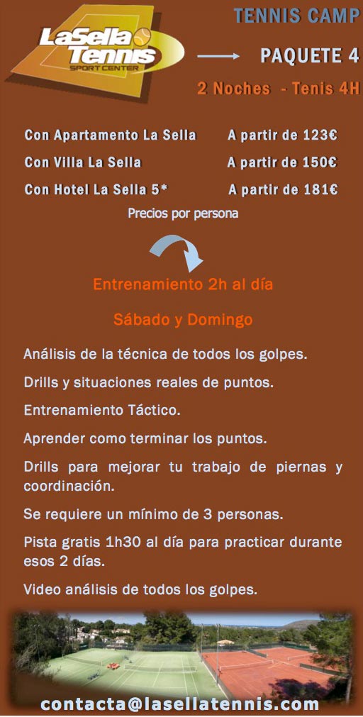 Tennis Camp Pack 4 Club de tenis La Sella tennis